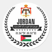 Jordanien Runder Aufkleber (Vorderseite)