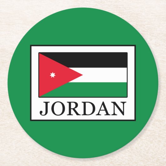 Jordanien Runder Pappuntersetzer (Vorderseite)