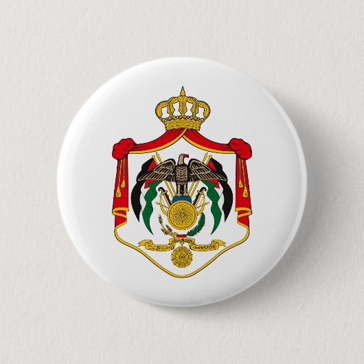 Jordanien-Wappen Button (Vorderseite)