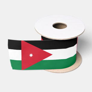 Jordanienflagge & Jordanien - Reise, Urlaub/Sport Satinband