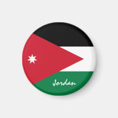 Jordanienflagge & Jordanien - Urlaub/Sport-Fans Magnet (Vorne)
