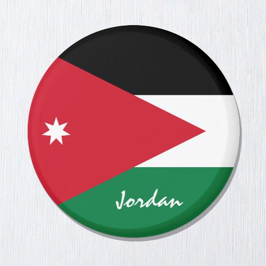 Jordanienflagge & Jordanien - Urlaub/Sport-Fans Magnet