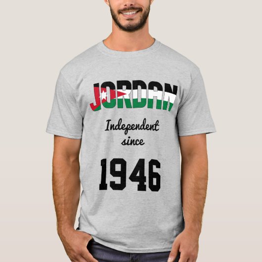jordanische Feier zur Unabhängigkeit der Flagge T-Shirt (Vorderseite)