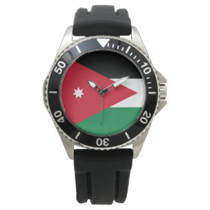 jordanische Flagge Armbanduhr