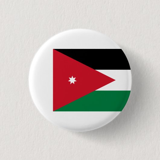 jordanische Flagge, Flagge Jordaniens Button (Vorderseite)