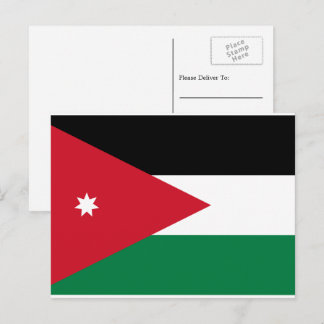 jordanische Flagge, Flagge Jordaniens Postkarte