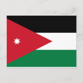 jordanische Flagge, Flagge Jordaniens Postkarte (Vorderseite)