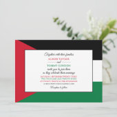 jordanische Flagge, Flagge von Jordanien Einladung (Stehend Vorderseite)