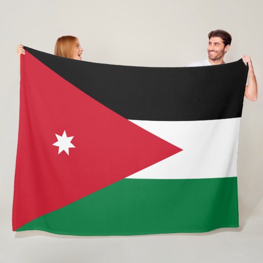 jordanische Flagge Fleecedecke (Beispiel)