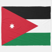 jordanische Flagge Fleecedecke (Vorderseite (Horizontal))