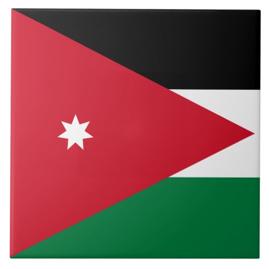 jordanische Flagge Fliese (Vorderseite)
