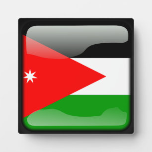 jordanische Flagge Fotoplatte