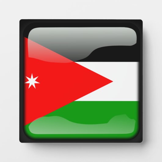 jordanische Flagge Fotoplatte (Vorderseite)