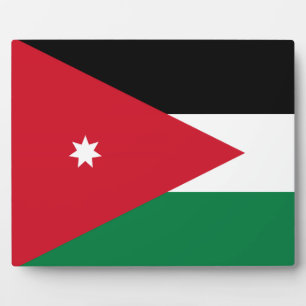 jordanische Flagge Fotoplatte