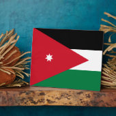 jordanische Flagge Fotoplatte (Seite)