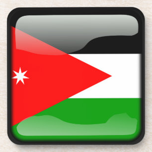 jordanische Flagge Getränkeuntersetzer