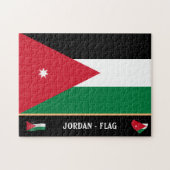 jordanische Flagge & jordanisches Land / Jordanien Puzzle (Horizontal)