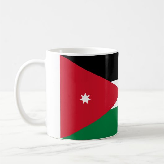 jordanische Flagge Kaffeetasse (Links)