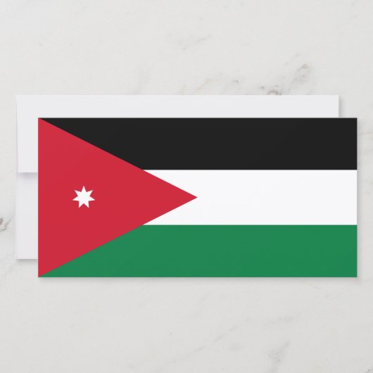 jordanische Flagge Karte (Vorderseite)