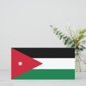 jordanische Flagge Karte (Stehend Vorderseite)