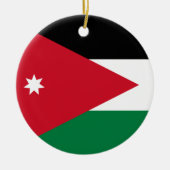 jordanische Flagge Keramik Ornament (Vorne)