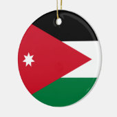 jordanische Flagge Keramik Ornament (Links)