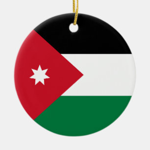jordanische Flagge Keramik Ornament