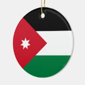 jordanische Flagge Keramik Ornament (Links)