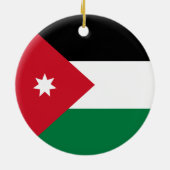 jordanische Flagge Keramik Ornament (Hinten)