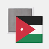 jordanische Flagge Magnet (Vorderseite/Rückseite)