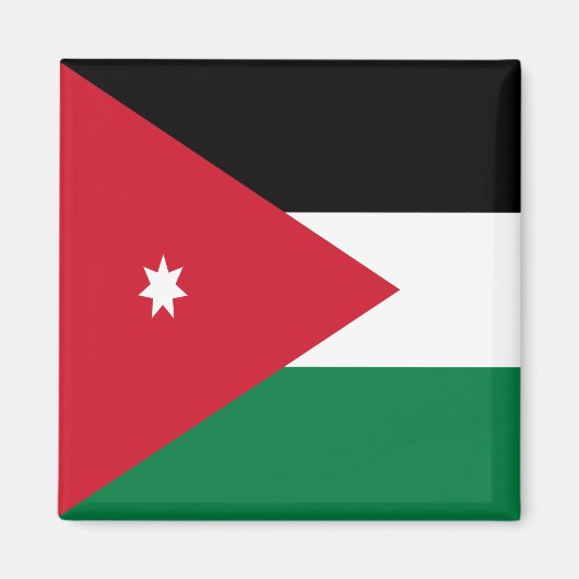 jordanische Flagge Magnet (Vorne)