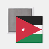 jordanische Flagge Magnet (Vorderseite/Rückseite)