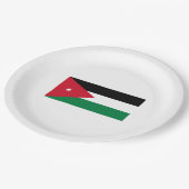 jordanische Flagge Pappteller (Schrägansicht)