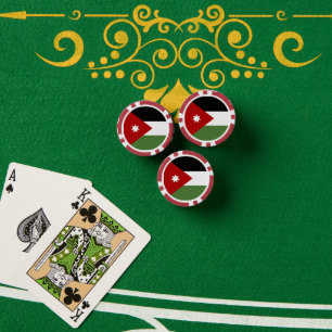 Jordanische Flagge Pokerchips