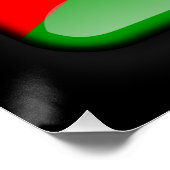 jordanische Flagge Poster (Ecke)