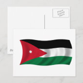 jordanische Flagge Postkarte (Vorne/Hinten)