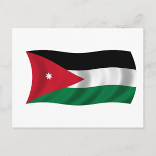jordanische Flagge Postkarte