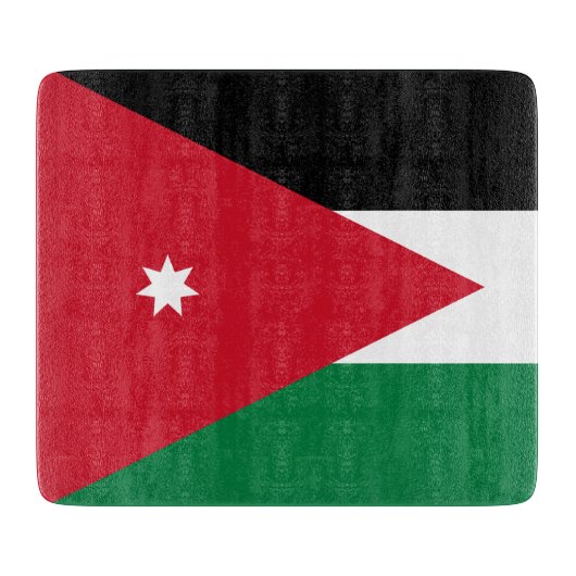 jordanische Flagge Schneidebrett (Vorderseite)