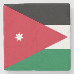 jordanische Flagge Steinuntersetzer