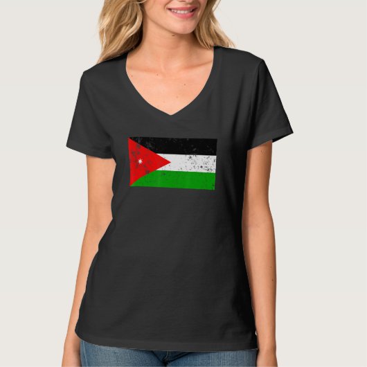 jordanische Flagge T-Shirt (Vorderseite)