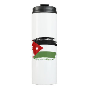 Jordanische Flagge Thermosbecher