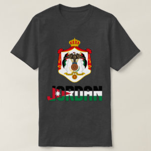 jordanische Flagge und Wehrmantel T-Shirt