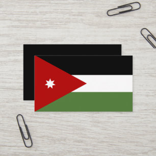 Jordanische Flagge Visitenkarte