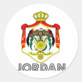 Jordanisches Emblem Runder Aufkleber (Vorderseite)