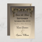 Jordey Sepia Wedding Erinnerung Postkarte (Vorne/Hinten)