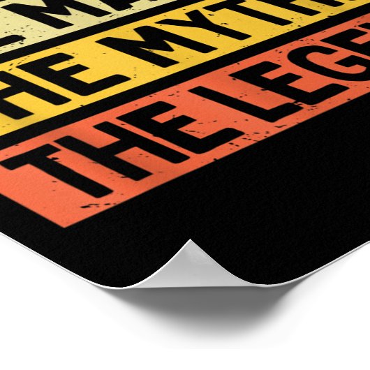 Jordy The Man The Myth The Legend Funny Personaliz Poster (Ecke)