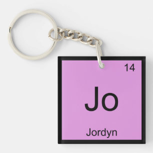 Jordyn Name Chemie Element Periodensystem Schlüsselanhänger