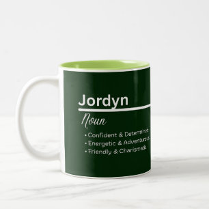 Jordyn Personalisierter Name Kaffeebecher Zweifarbige Tasse