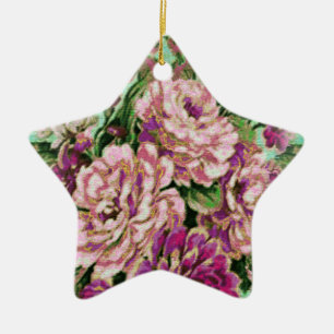 Joremount Chic Floral Star Keramikornament