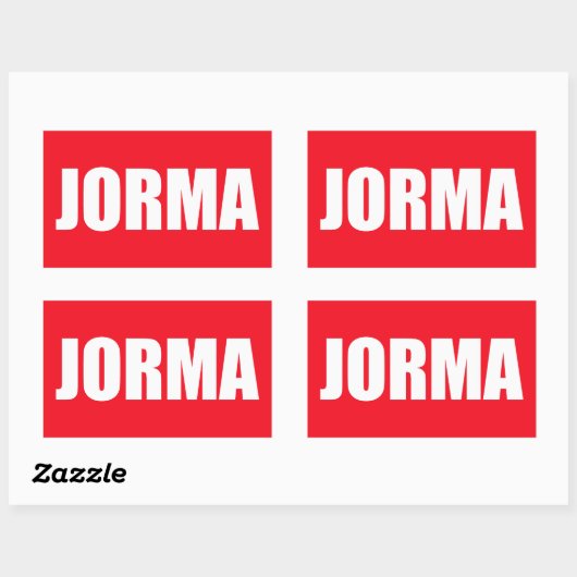 Jorma Rechteckiger Aufkleber (Blatt)